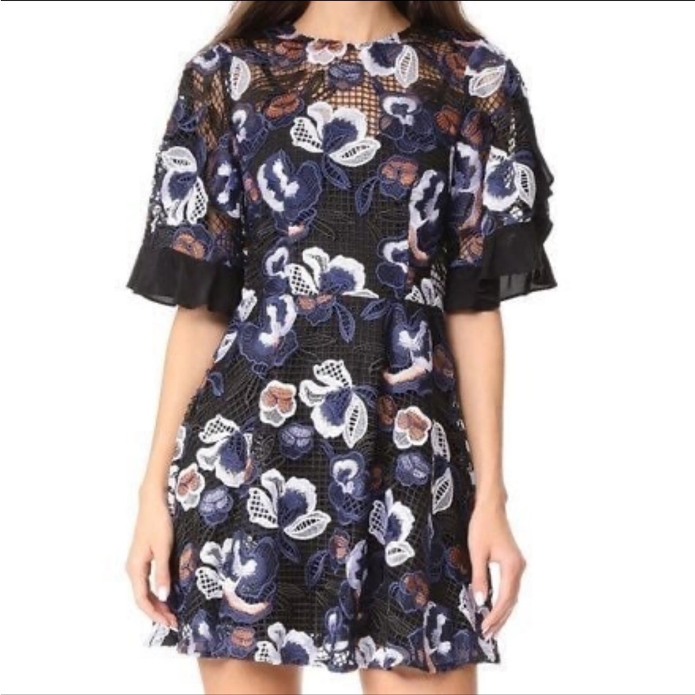 La Maison Talulah Mini Dress Multi Color Lace